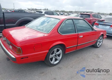 1989 BMW 635 Csi Automatic из США, поврежденный, VIN WBAEC8410K3268656